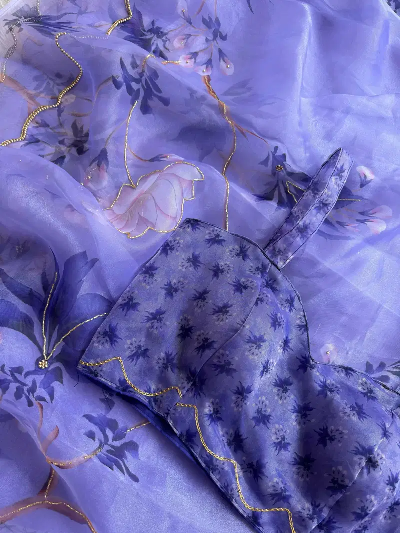 Mann Designer Hand Work Soft Organza Party Wear Sarees Wholesale Price In SUrat